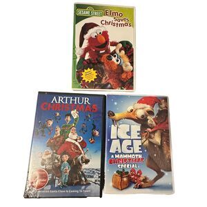 Lot of 3 Kids‎ Christmas Movies DVD : Arthur - Elmo - Ice Age VGUC